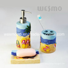 Seashore Theme Polyresin Bathroom Set (WBP1097A)